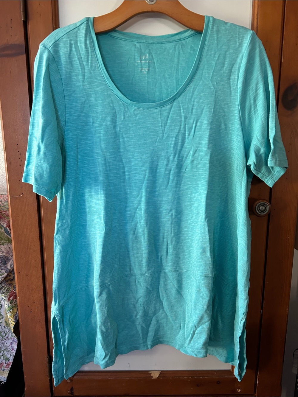 J.Jill Light Blue Scoop Neck Women's Top